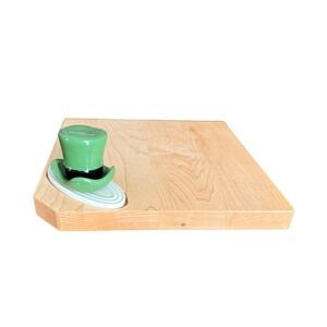 Nora Fleming Spot O' Irish St. Patrick's Day Leprechaun Hat & Wood Cutting Board